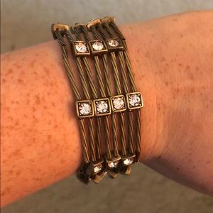 Circonia and gold bracelet